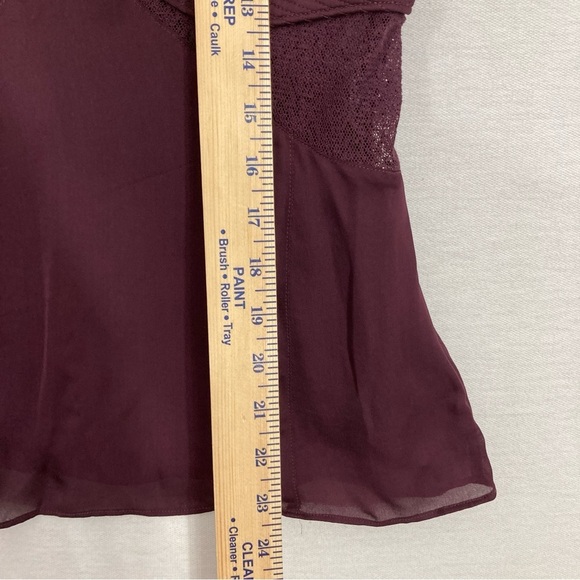 Talula Burgundy Lace Textured Side Zip Spagetti Strap Top size Small - Picture 8 of 12